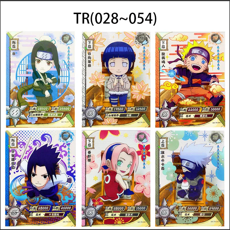 KAYOU-cartas transparentes de NARUTO TR 28-54, colección de cartas raras, Haruno, Sakura, Hatake, Kakashi, Uzumaki, Naruto, Uchiha, Sasuke