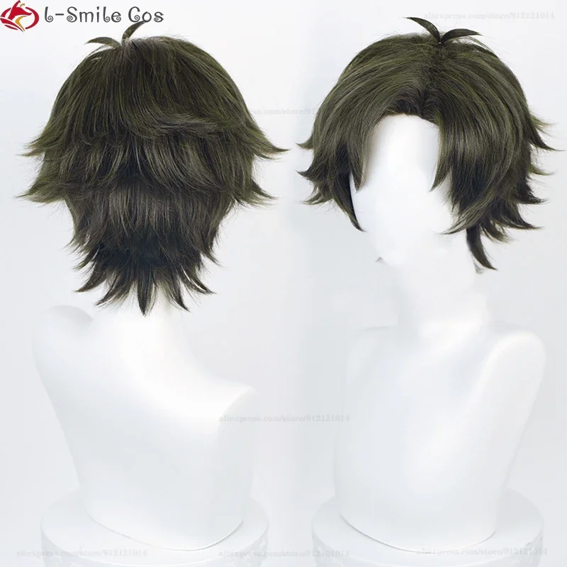 Anime cos Damian Desmond Cosplay Wig Short 30cm Green Party Wigs Anya Forger's Classmate Second Son of Donovan Boy Wigs