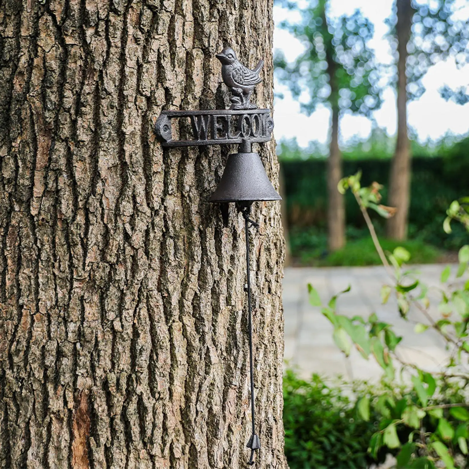 Wall Mount Bell Welcome Cast Iron Decorative Welcome Bell For Front Door Entryway Apartment Entry Wall Historic House Country