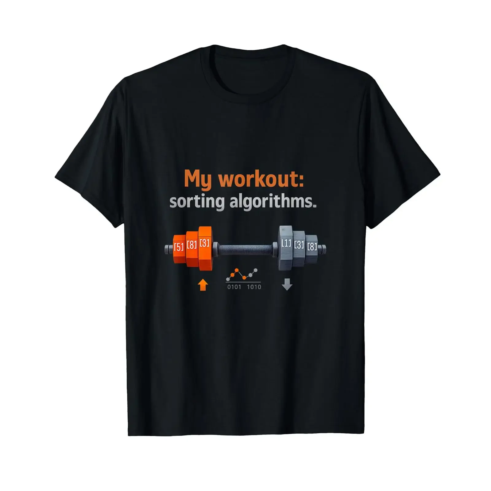 T-shirt vintage délavé My Workout Sorting Algorithms Data Science Gym Design, vêtements de créateur graphiques et confortables