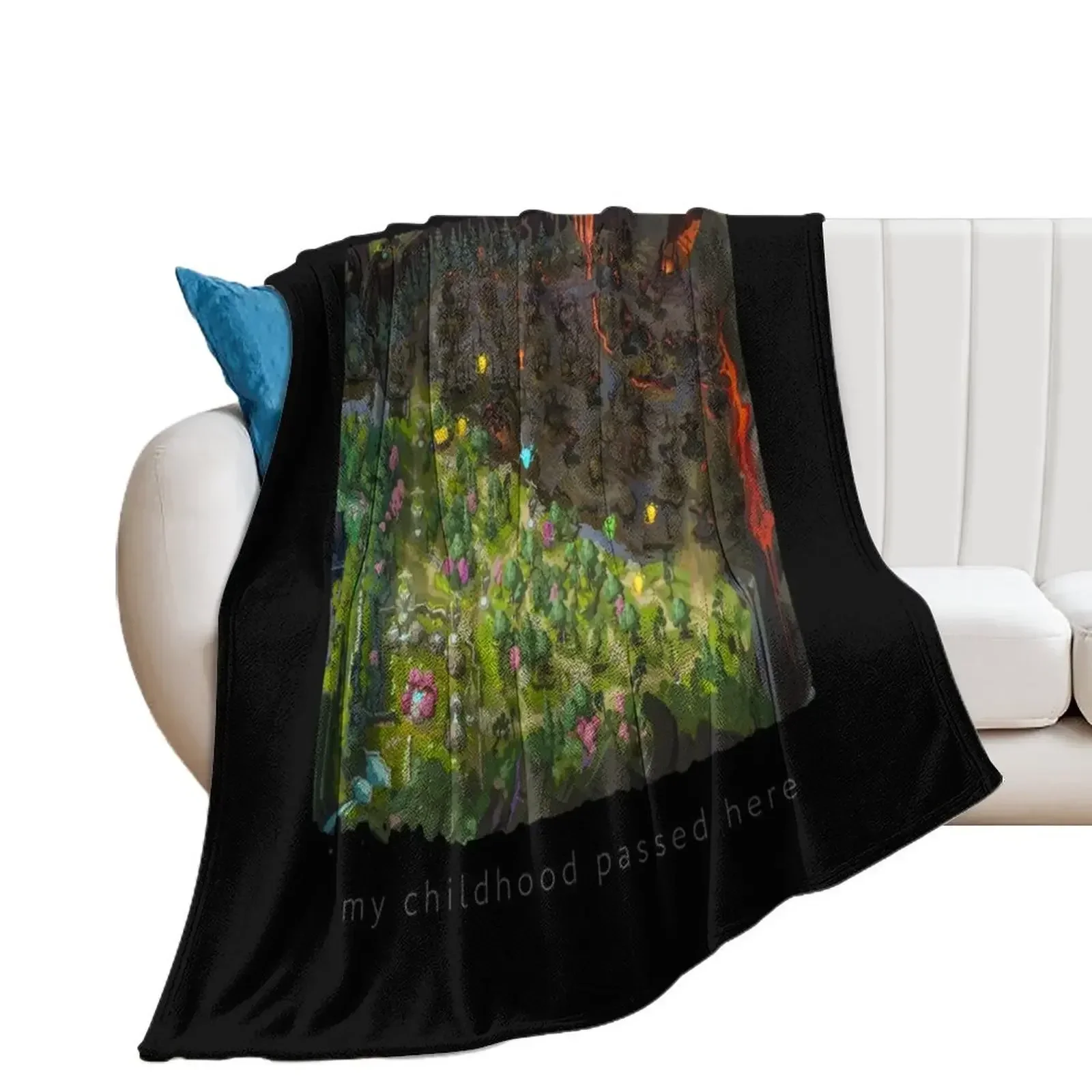 Map DOTA 2 merch mid, top, bottom line Throw Blanket Soft For Sofa Thin Blankets