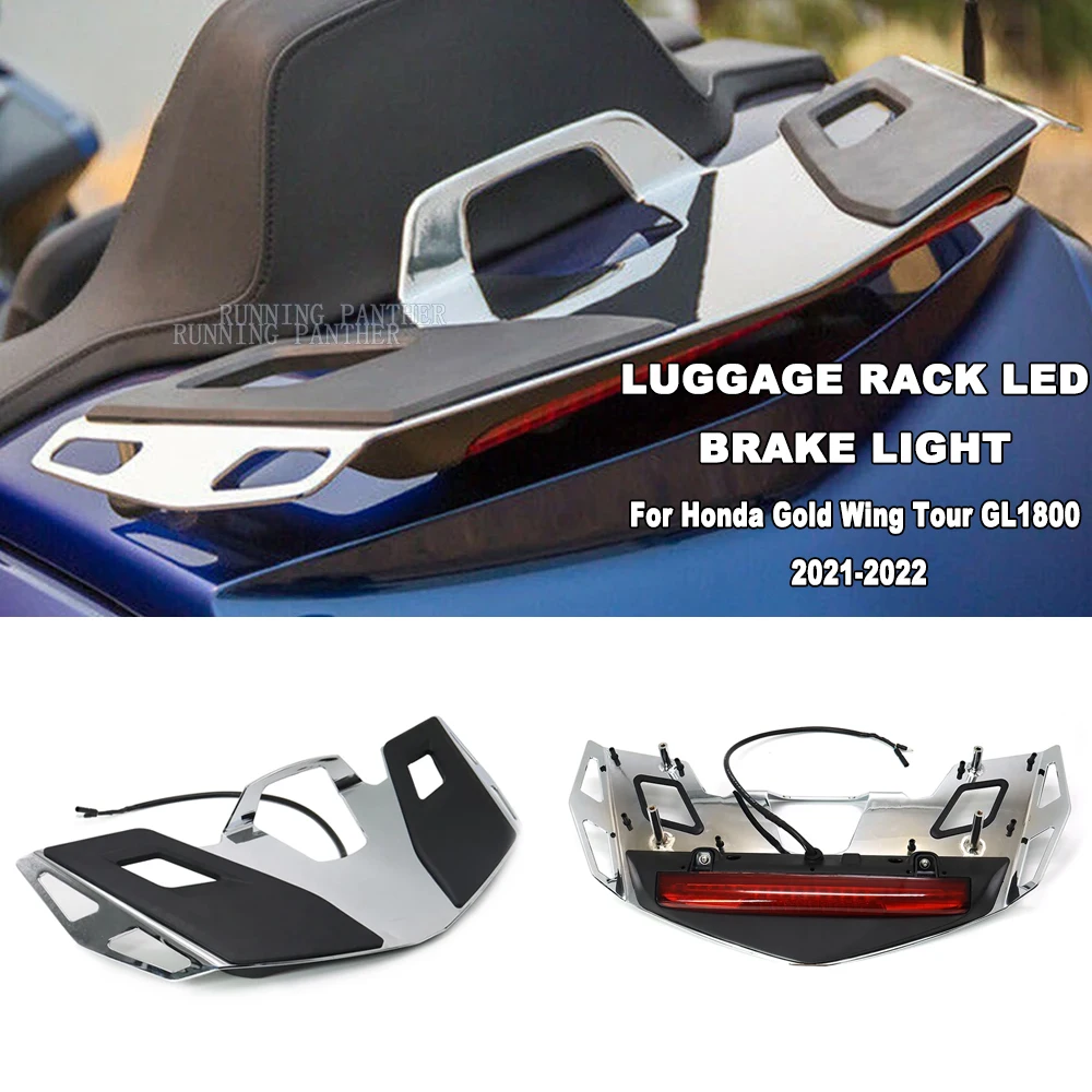

For Honda GOLD WING GL 1800 GL1800 B DA TOUR 2021 - Motorcycle Rear Top Box Shelf Turn Signal Trunk Luggage Rack LED Brake Light