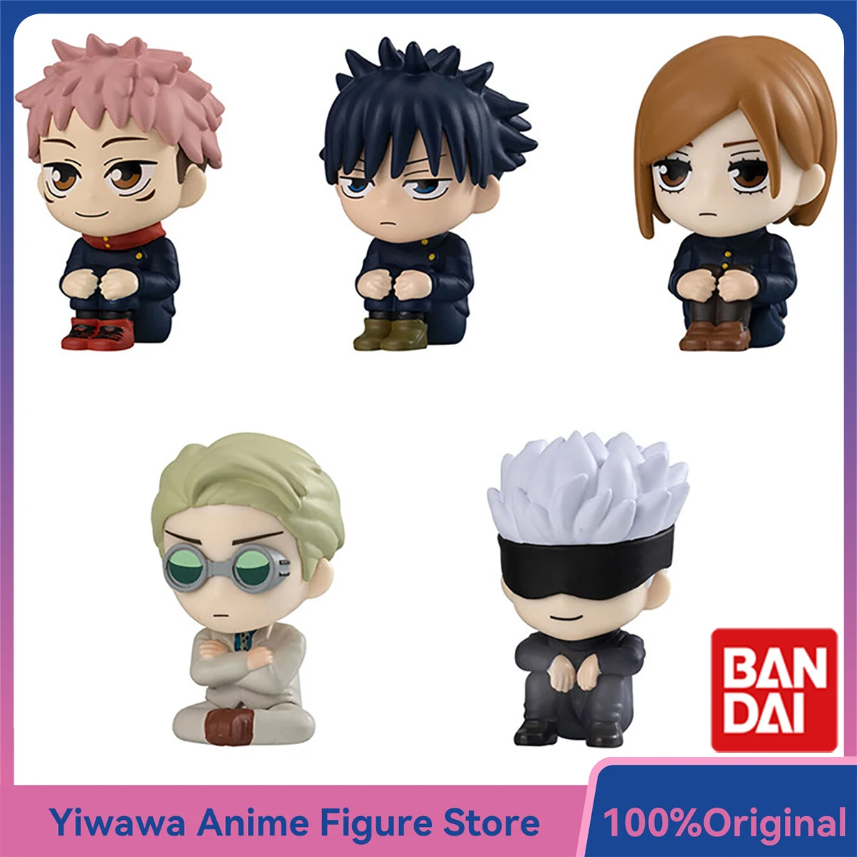 

Bandai Gashapon Jujutsu Kaisen Itadori Yuji Gojo Satoru Nanami Kento Fushiguro Machibouke Anime Figure Collectible Model Toy