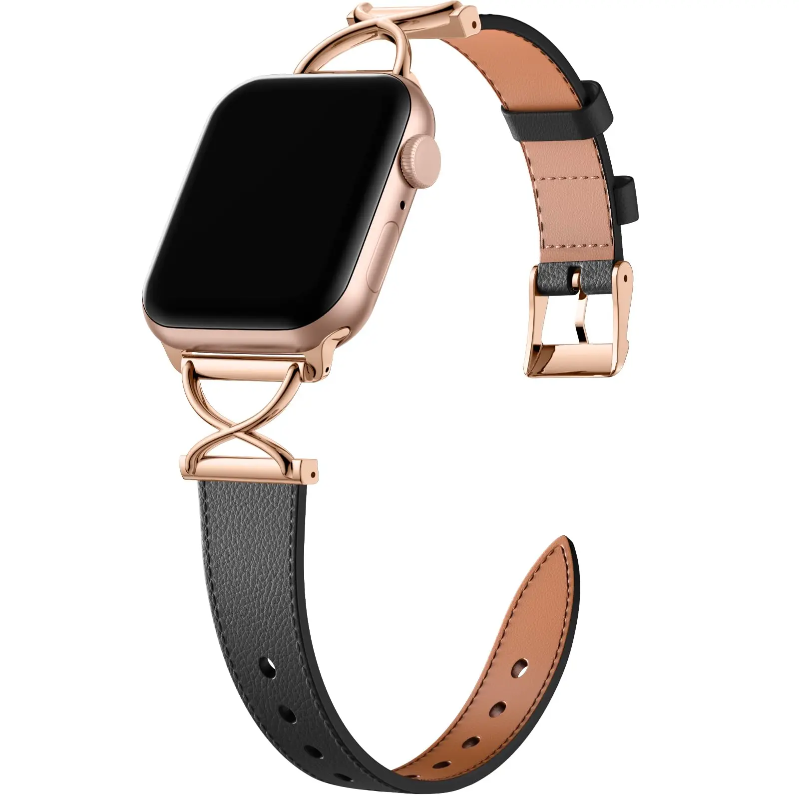 Leather Band For Apple Watch Ultra 3/2/1 Band Women 49mm 42mm 44mm 45mm 40 46mm Luxury Strap For IWatch 11 10 9 8 7 6 SE Correa image 2