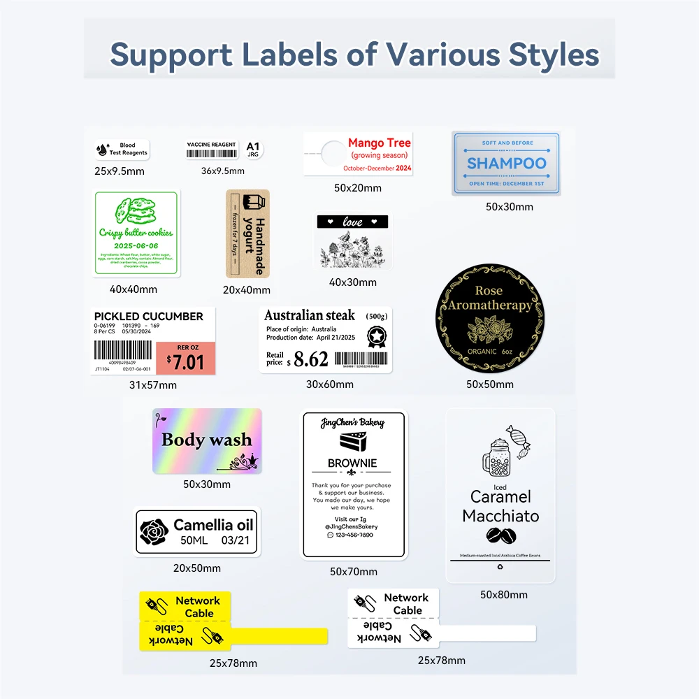 Niimbot M2 Thermal Transfer Label Printer 300 DPI High Definition Wireless 20-50 mm Print Width Label Maker Support Phone/PC