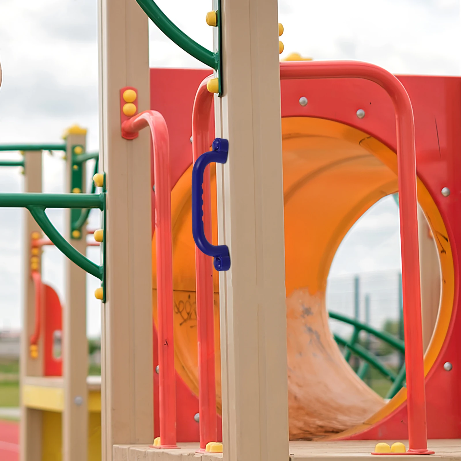 

Children Safety Handles Non Slip Plastic Playground Swing Climbing Toys Red Accessories Kids Play Equipment Outdoor
