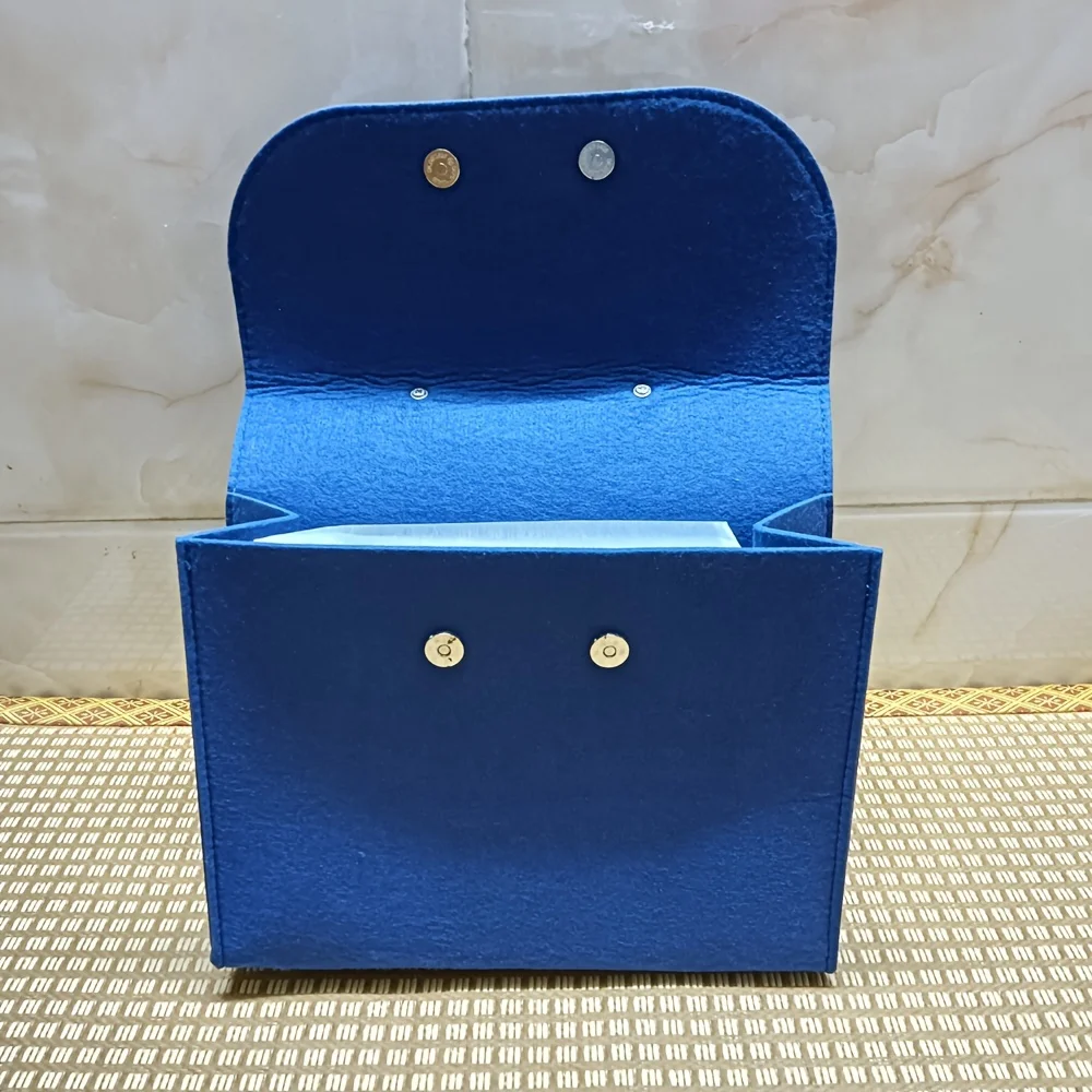 حقيبة تخزين لباد محمولة باللون الأزرق، حقيبة محمولة، ممتعة، بسيطة وبأسعار معقولة، مناسبة أيضًا للأطفال والطلاب للاستخدام