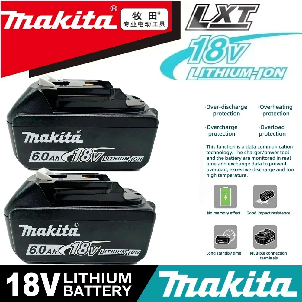 

Original Makita 18V Rechargeable Battery 18V 6Ah Lithium Ion Cell With Battery indicator For Makita Power Tools Battery