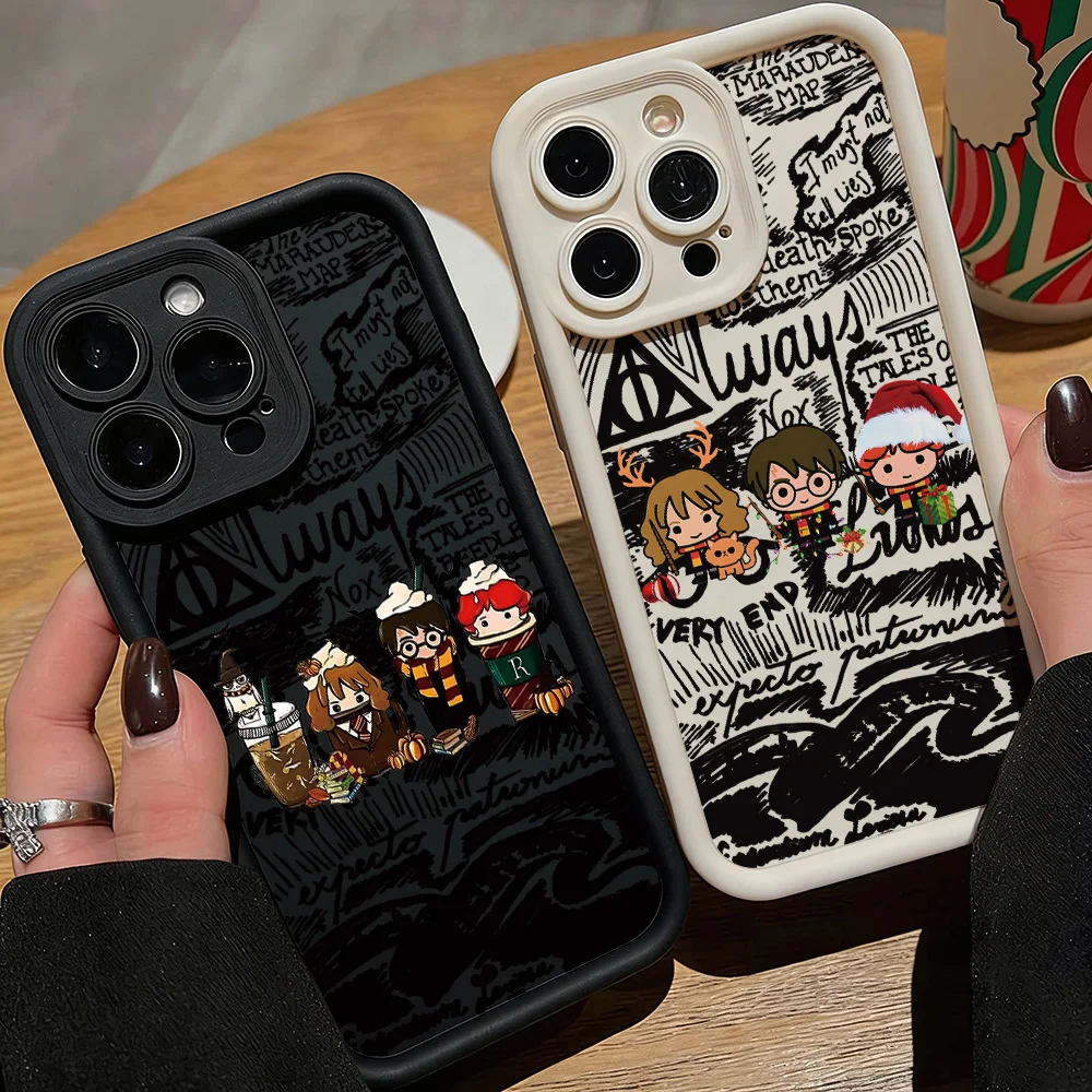 Custodia Ufficiale Harry Potter Per Xiaomi Poco X3 – Silhouette Personaggi – Silicone Trasparente Flessibile - 2