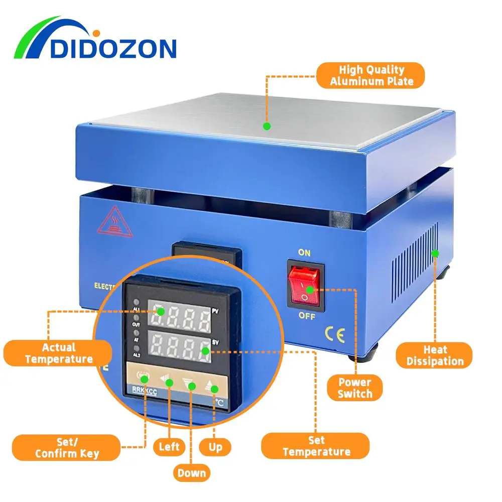 850W Electric Preheat Soldering Station Fast Heating Precise Temperature Control Large Surface Ideal Phone Screens LED Displays