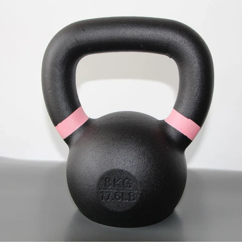 Customizable Black Cast Iron Kettlebells Fitness Training Strength Competition 4kg 16kg 48kg Gym Yoga Practice Durable Steel