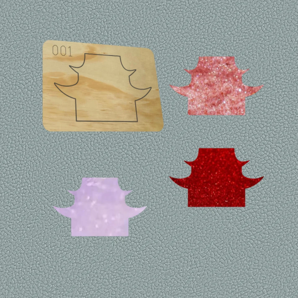 Molde de troquelado de cuero con diseño de pagoda china, cortador de madera para proyectos de llaveros y Sizzix