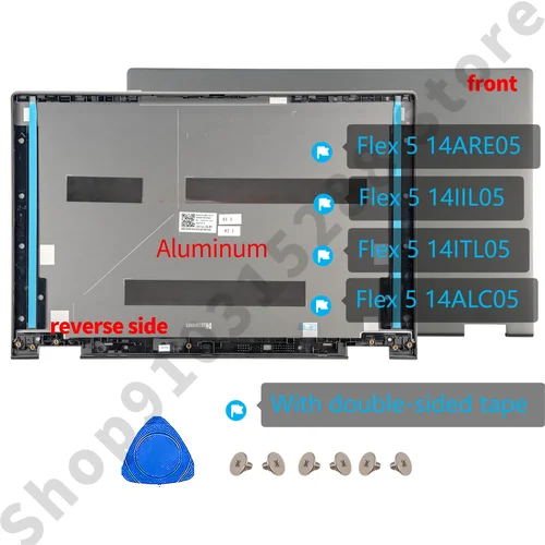 Imagen 2 del producto Nuevo para Ideapad Flex 5-14IIL05 5-14ARE05 5-14ALC05 5-14ITL05 LCD contraportada cubierta superior con bisagras 5CB0Y85294 5CB0Y85293 14""