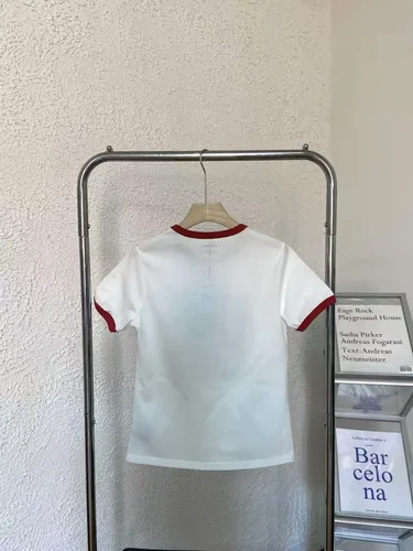 Imagen 2 del producto NOVEDAD DE VERANO 2025, camiseta informal holgada con cuello redondo y estampado de cereza unisex de manga corta