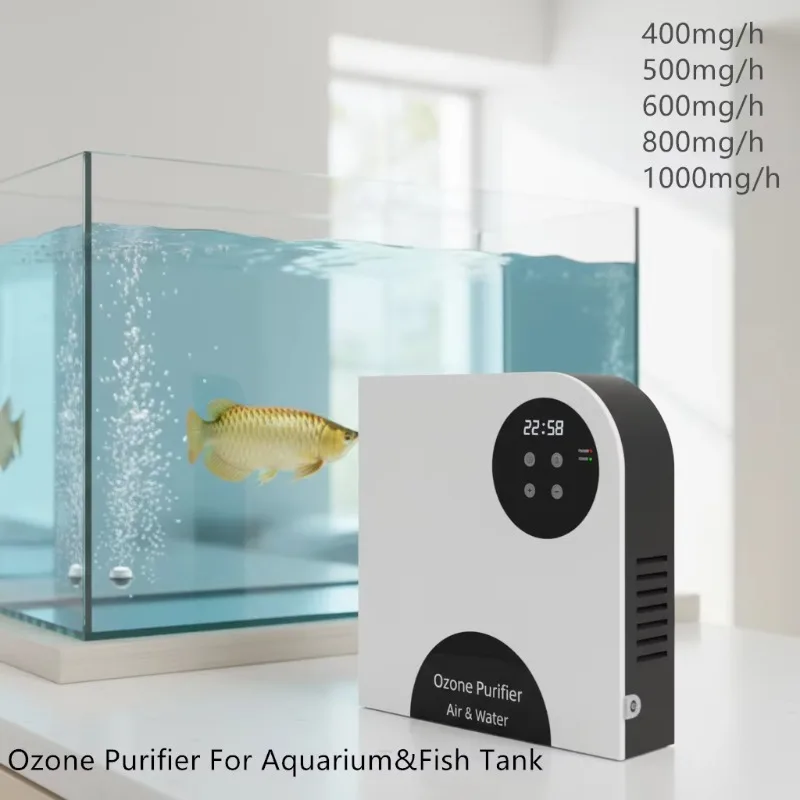 Purificador de Ozono Mini de 500 mg/hora, Montado en Pared, para Acuarios, Peceras, Desinfección de Agua, Generador de Ozono, Difusor, Máquina de Nanoburbujas