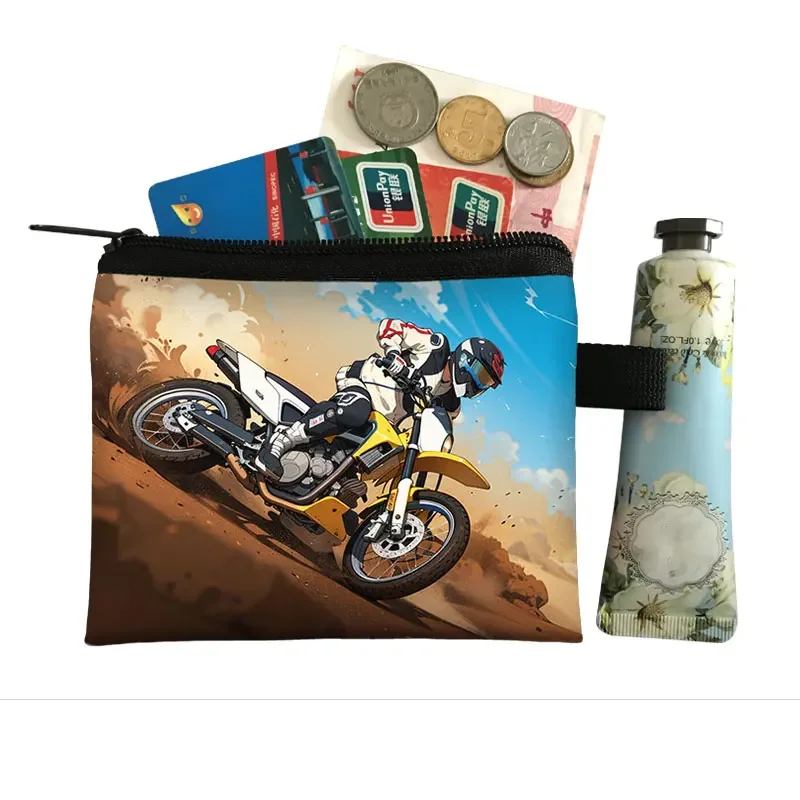 Cool Motorcycle Coin Purse Motorbike Credit Card Money Bag Motor Bicycle Lipstick Earphones Coin Bag Small Wallets Mini Purse