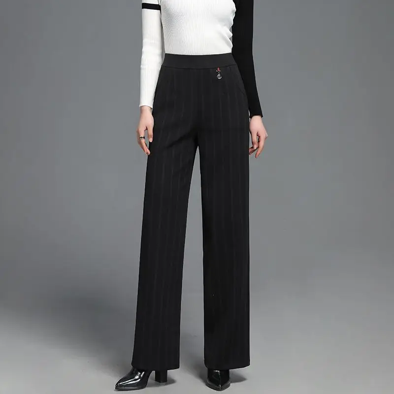 Calças retas de perna larga calças primavera verão outono inverno