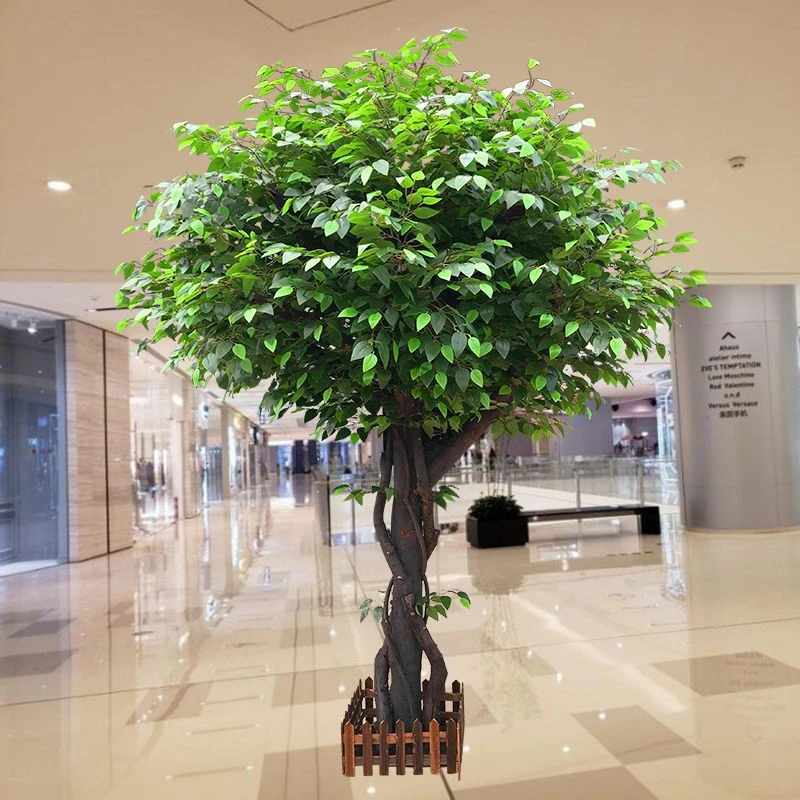 

1 Meter Simulation Large White Fake Banyan Tree Photo Shopping Mall Clothing Store Interior Decoration Live Background Tree