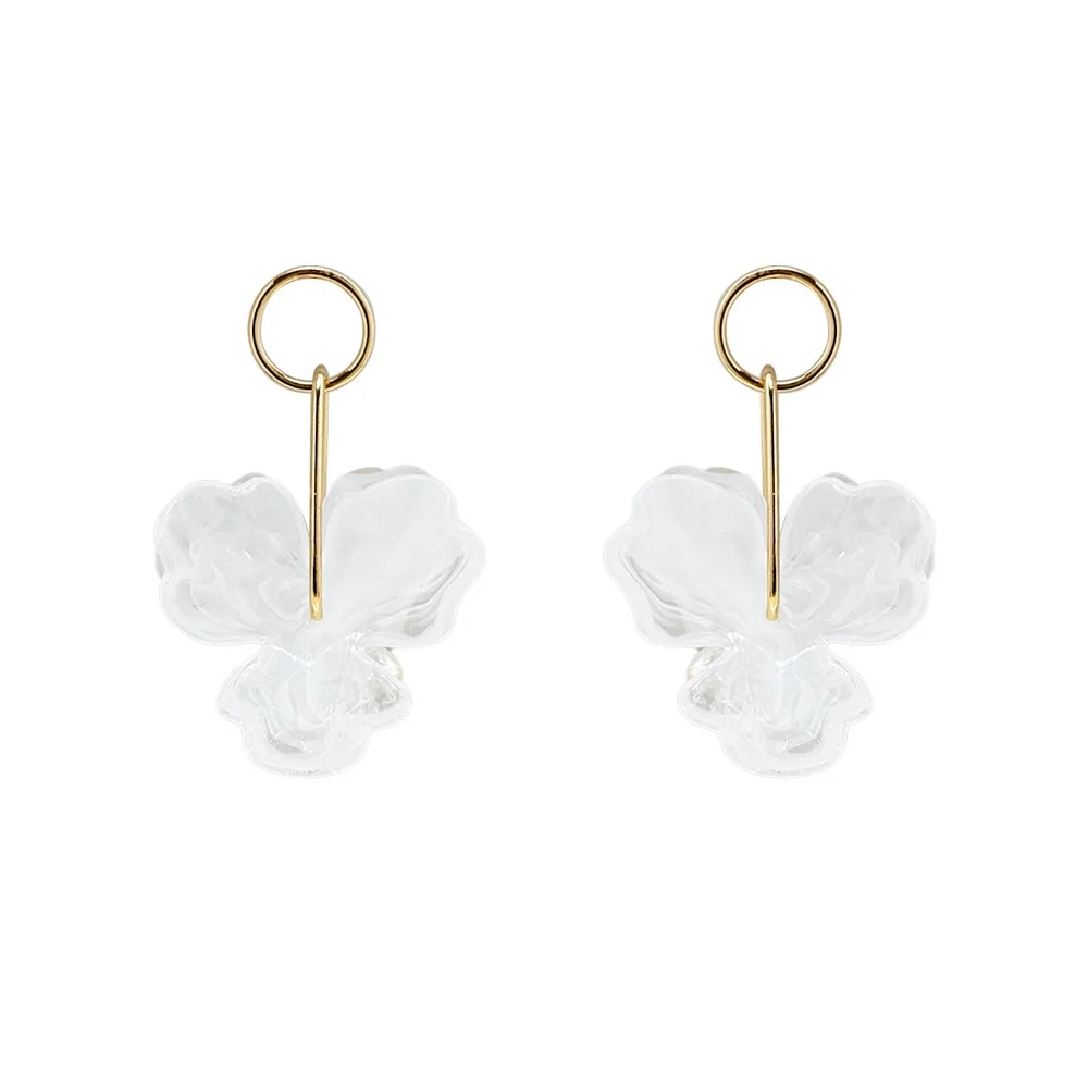 Colorful new product niche design, minimalist realistic super fairy flower earrings, versatile petal earrings