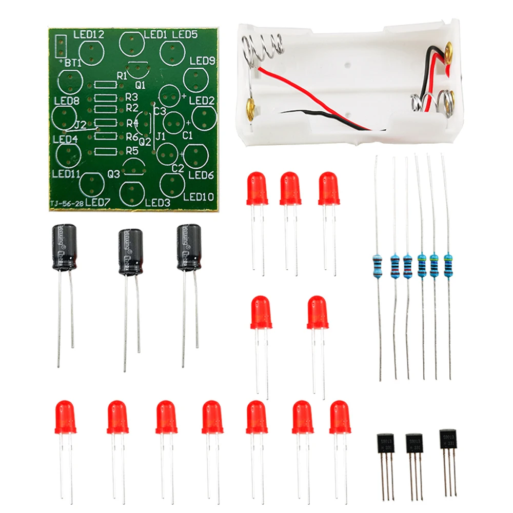 DIY Soldering Kit LED Circular Lamp Suite Light Fun Electronic Parts for DIYers LED Continuously Emitting Light