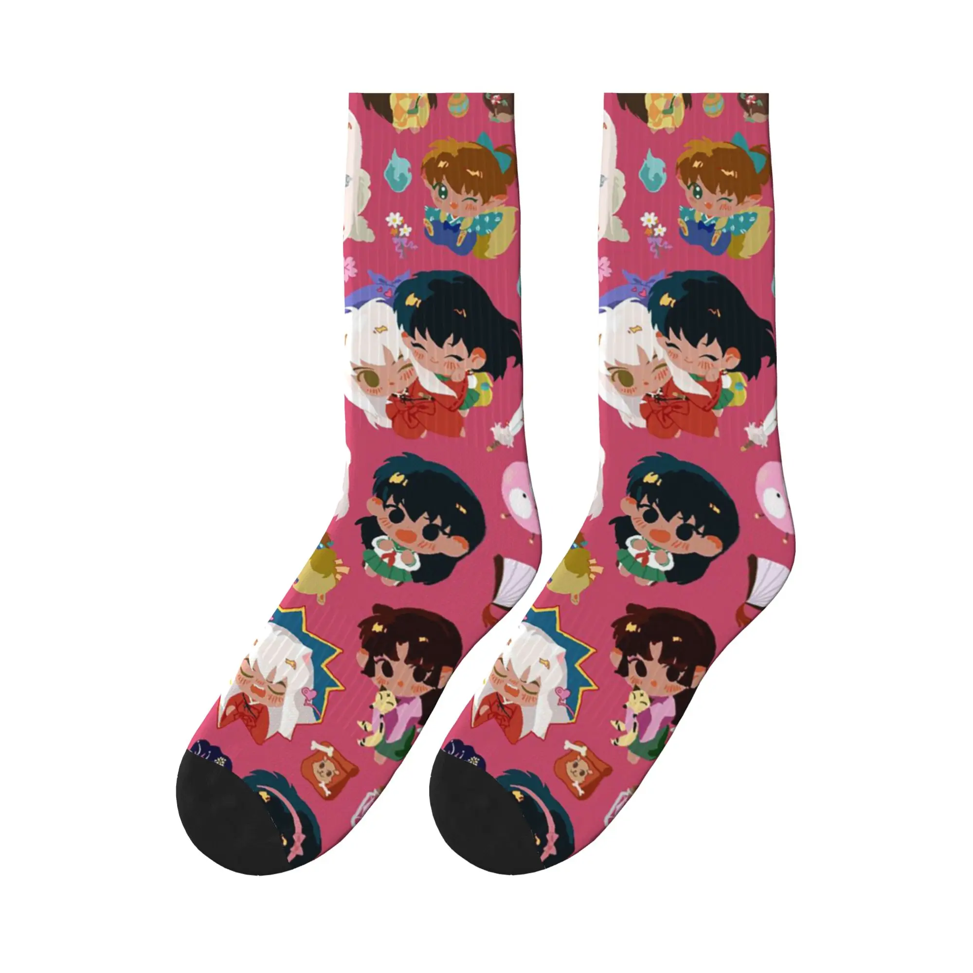 

Manga Kimono Inuyasha Sesshomaru Sports Socks High Quality Stockings All Season Long Socks for Unisex Gifts