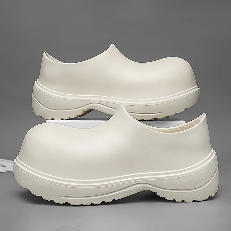 Men's Casual Sandals Chef Shoes Non-slip Work Shoes Portable Slip-on Soft Platform Shoes Comfortable To Wear for A Long Time