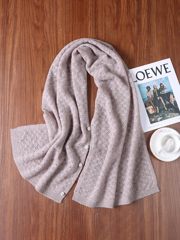 

Autumn Winter Woolen Shawl Fashionable Women's Outerwear Warm Neck And Shoulder Protection High-End Feelings Cardigan for Ski...