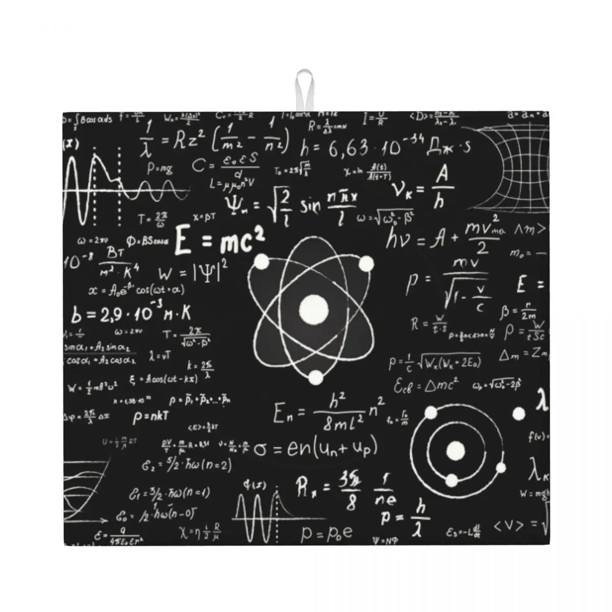 Custom Maths Quick Dry Geek Teacher Dish Drying Pads Absorbent Microfiber Science Physics Drainer Mats for Kitchen