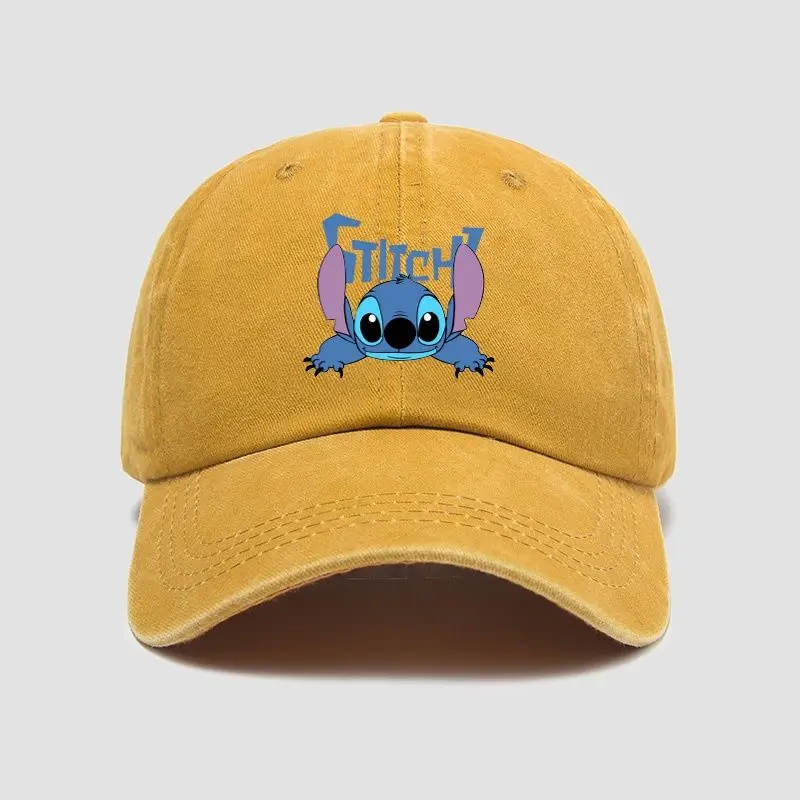 Disney Lilo & Stitch Cartoon Hats 2023 New Baseball Cap Couple Casual Duckbill Cap Outdoor Fashion Adjustable Sun Visor