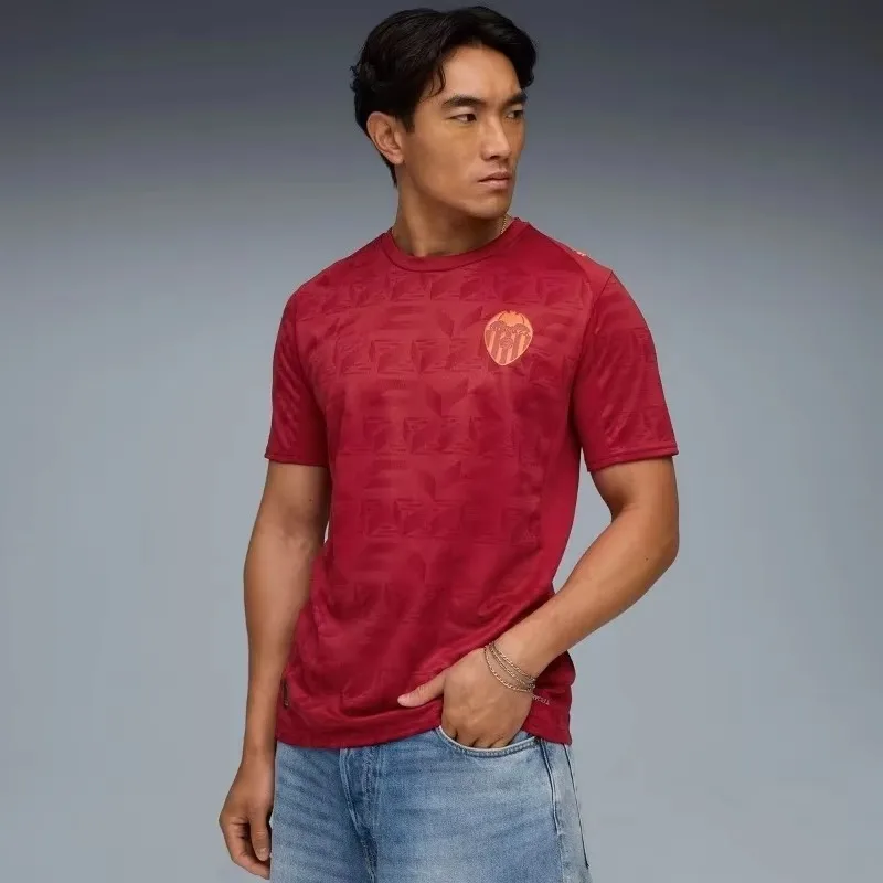 2025-26 Club Match Valencia CF Away Camisetas para fanáticos de hombres y mujeres Ropa deportiva de fútbol transpirable de secado rápido de verano