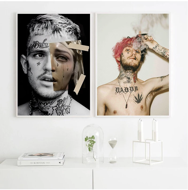 Wall Art Modular Hd Printed Pictures Nordic Style  Rapper Lil Peep Painting Modern Canvas For Living Room Home Decoration view 3