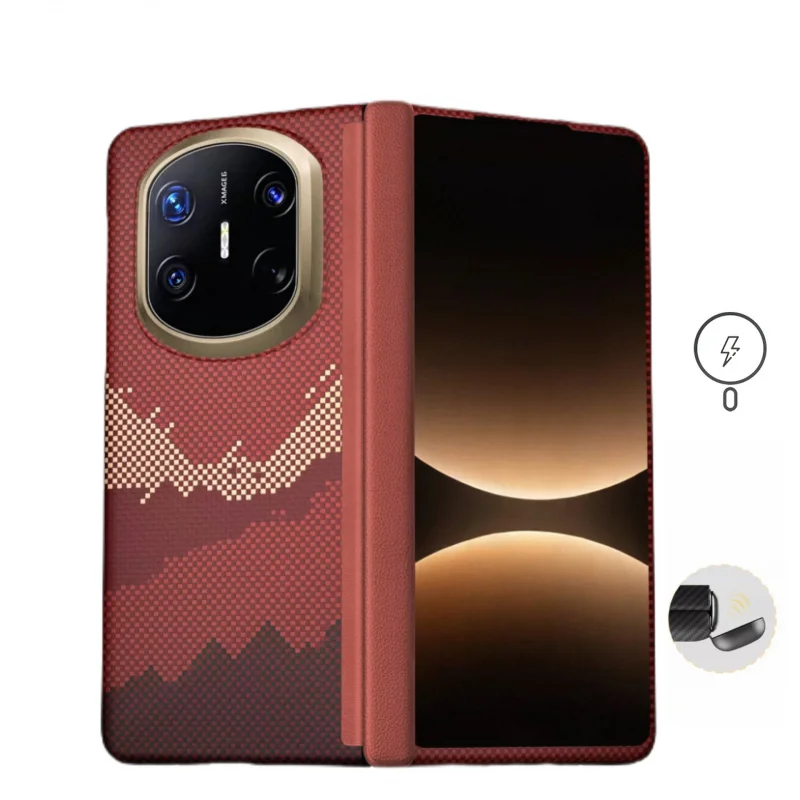 

Подходит для чехла для телефона Huaweimatex7 с арамидным волокном, защитный чехол с полным покрытием, совместимый с кевларовым узором