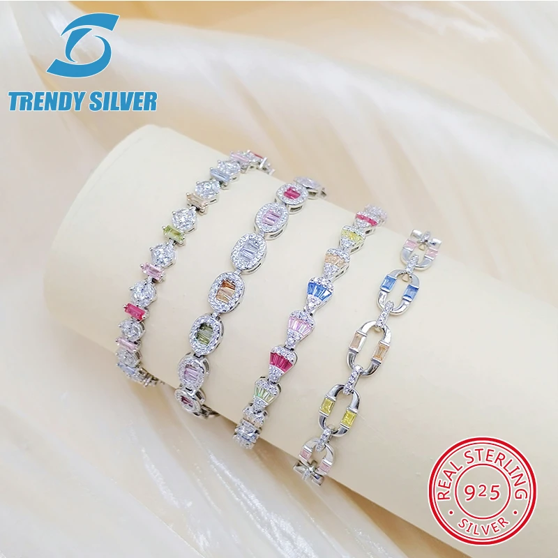 

luxury bracelets women's hand bracelet 925 sterling pure silver fine jewelry certified original for women high quality