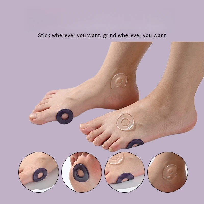 6 التصحيح/قطعة هلام جولة الذرة التصحيح عالية الكعب مكافحة ارتداء القدم منصات لينة هلام المواد مقاومة للاهتراء قابل للغسل قابلة لإعادة الاستخدام بقع الذرة