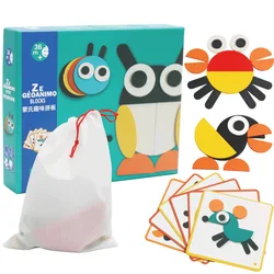 Montessori Educational Wooden Toy Jigsaw Puzzle Board Set Colorful Baby Educational Toys for Children Learning Developing Toy