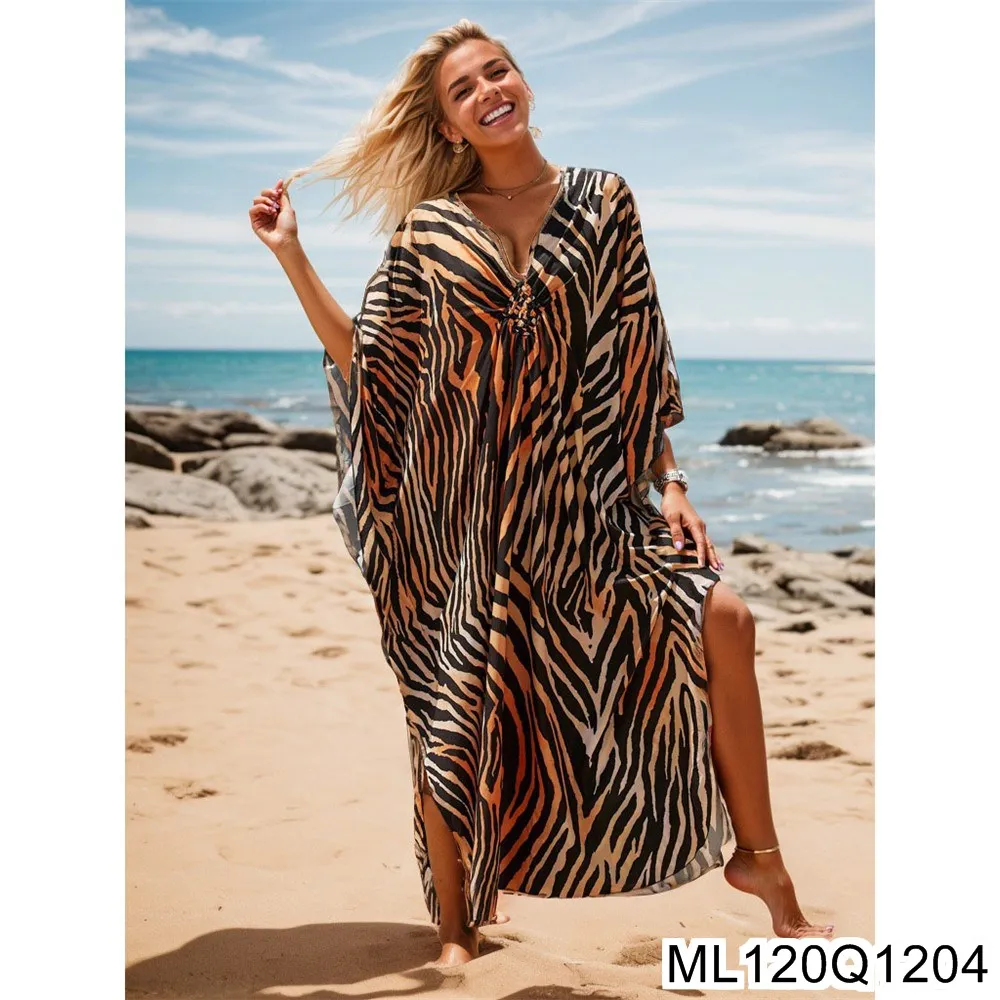 2025 Nuovo grembiule da spiaggia in cotone, vestaglia da vacanza intrecciata a mano, costume da bagno bikini, grembiule esterno protettivo dal sole ML120Q12