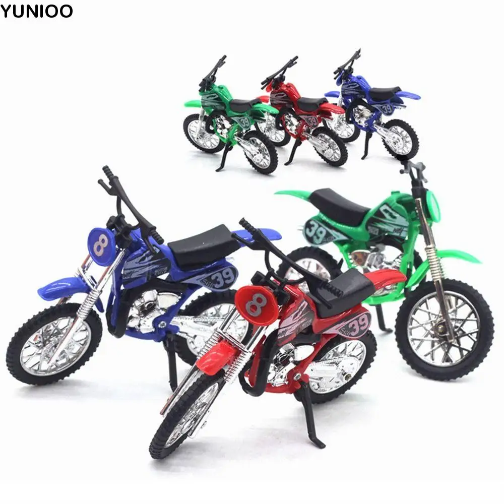 

Simulated Motorcycle Model Off-road Vehicle Sliding Function Alloy Motocross Toy 1:18 Collection Motorcycle Metal Toy
