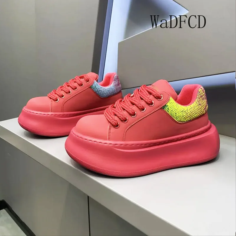 Chunky Sneaker Men Original Designer Easy Matching Board Shoes Fashion Casual Leather Height Increased Flat Platform Sport Shoes