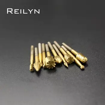 10 sztuk frez do obróbki drewna grawer do obróbki drewna zestaw pilników obrotowych do Dremel/narzędzia obrotowe