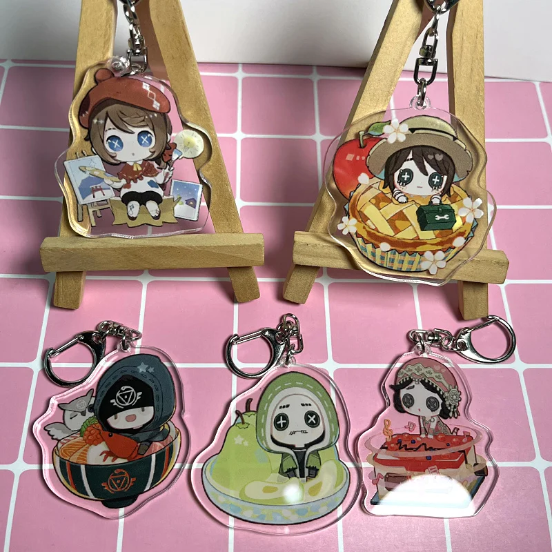 

Anime Identity Ⅴ Joseph Desaulniers Emma Woods Emily Dyer White Black Guard Cosplay Acrylic Keychain Charm Figures Pendant Gift