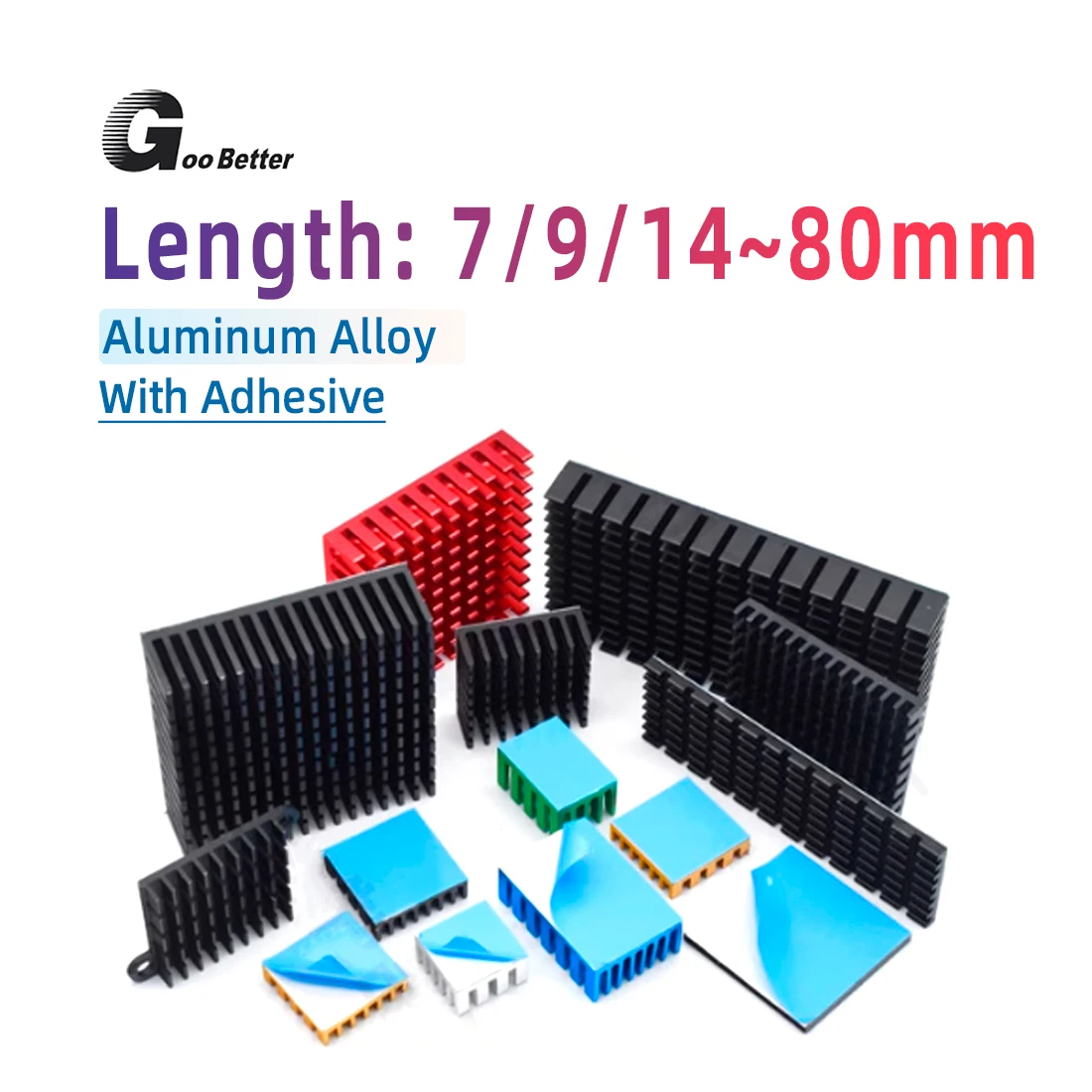 

Aluminum Heat Sink Slotted Heat Sink Multi-Scale Heat Sink Suitable For Electronic Chip Cooling Pad 7X7X6mm ~ 80X40X11mm