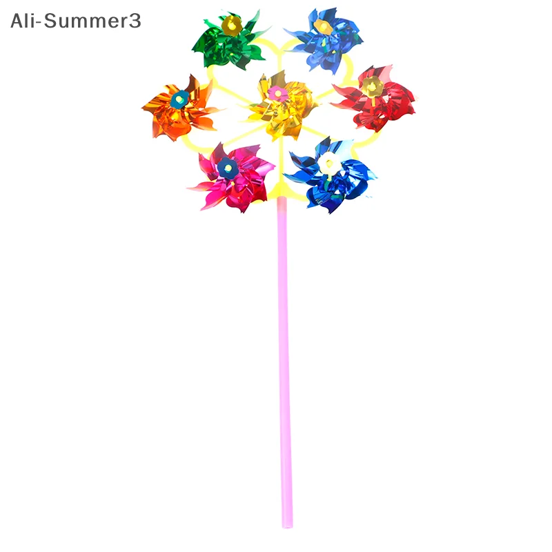 カラフルな DIY スパンコール風車風スピナー家庭菜園庭の装飾子供のおもちゃ