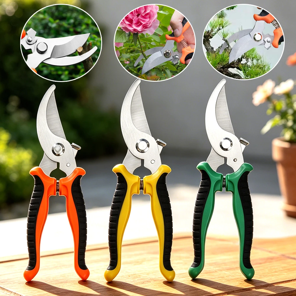 Professional Garden Pruning Shears with Non-Slip Handle Labor Saving Garden Scissor for Trimming Thick Branches Floral Scissor