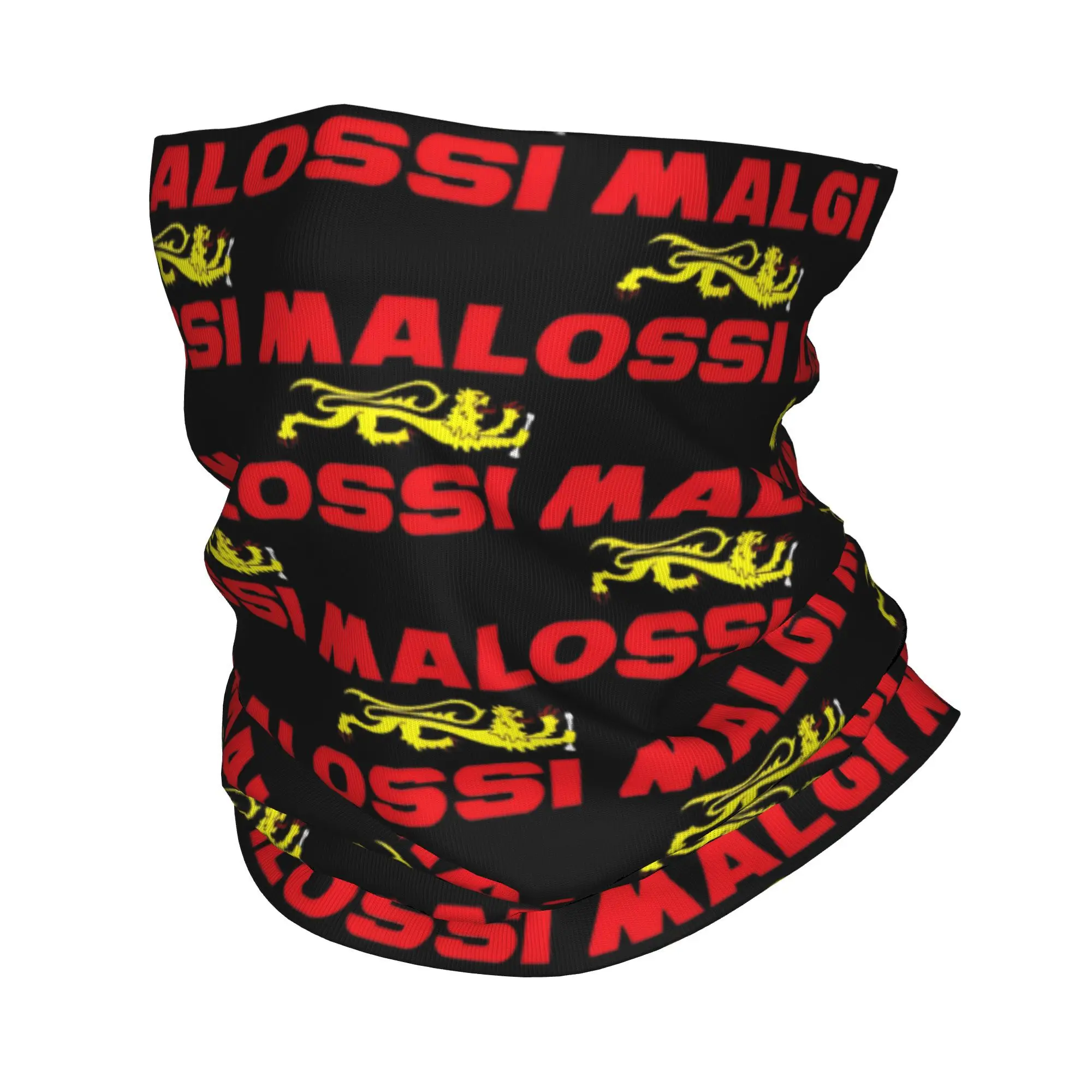 MALOSSI Logo Bandana Neck Gaiter Printed Motorcycle Racing  Wrap Scarf Multi-use Face Mask Running Unisex Adult Windproof