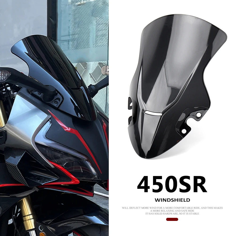 Parabrezza moto parabrezza per CFMOTO 450SR 450 SR 450sr 2022 2023 contachilometri visiera parasole anteriore deflettori schermo