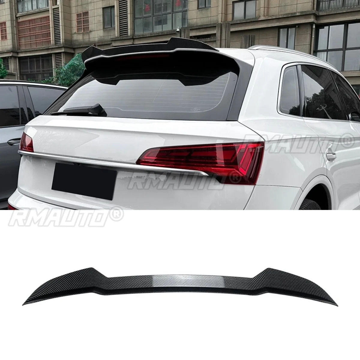 Car Roof Spoiler Wing Modification Part For Audi Q5 FY Sline 2016-2024 Rear Roof Spoiler Wing Car Accessories Exterior Part