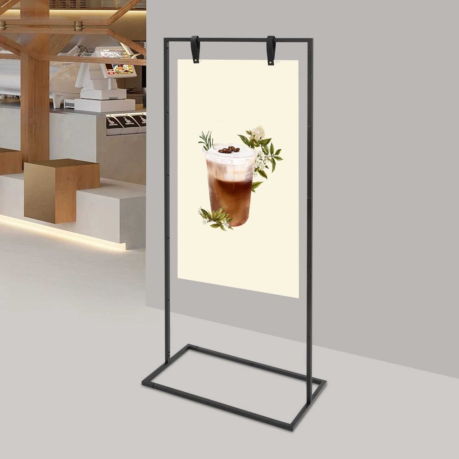 

Черная углеродистая сталь 40x76,5x179 см, стойка для поздравительных открыток, расширенное основание, двойная регулировка высоты, свадебная витрина