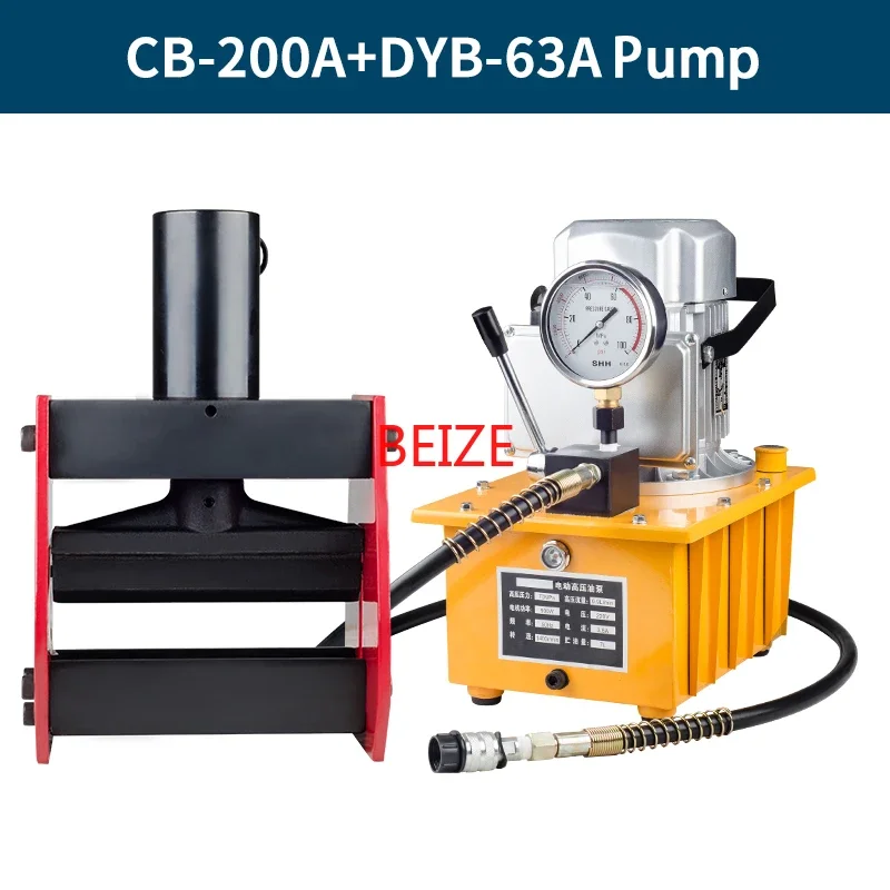 أداة ثني النحاس BEIZE CB-200A Hydrauilc Busbar لقطر 12 مم كحد أقصى من الورقة، تنطبق على ورقة AL/ Cu