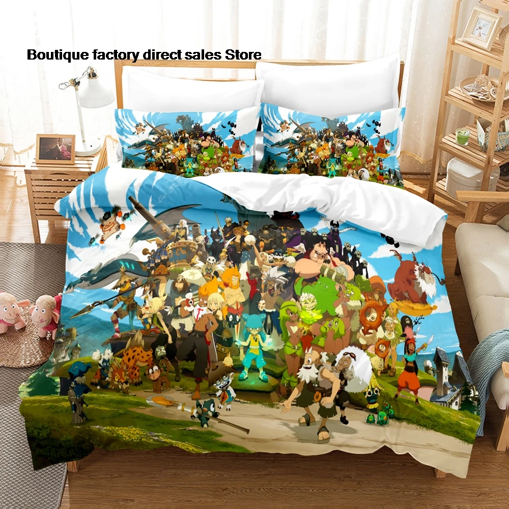 Wakfu Bedding Set Single Twin Full Queen King Size Bed Set Aldult Kid Bedroom Duvetcover Sets Wakfu 3D Print bed sheet set 1-4