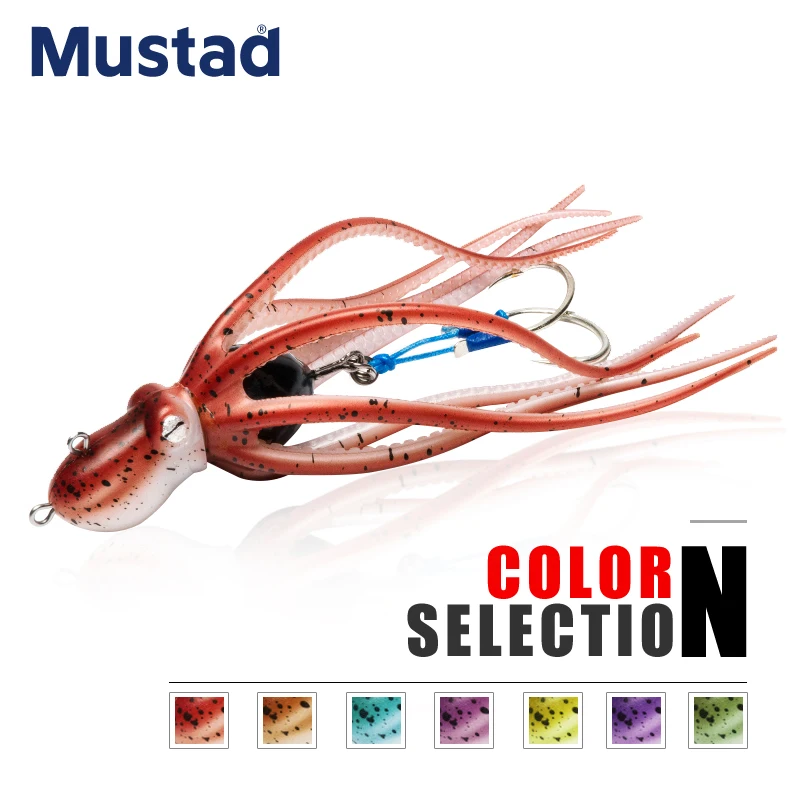 MUSTAD Octopus Live Jig Soft Jigbait 120 г 170 г 200 г 230 г 260 г с вспомогательными крючками для медленного троллинга или медленного шага приманки для отсадки